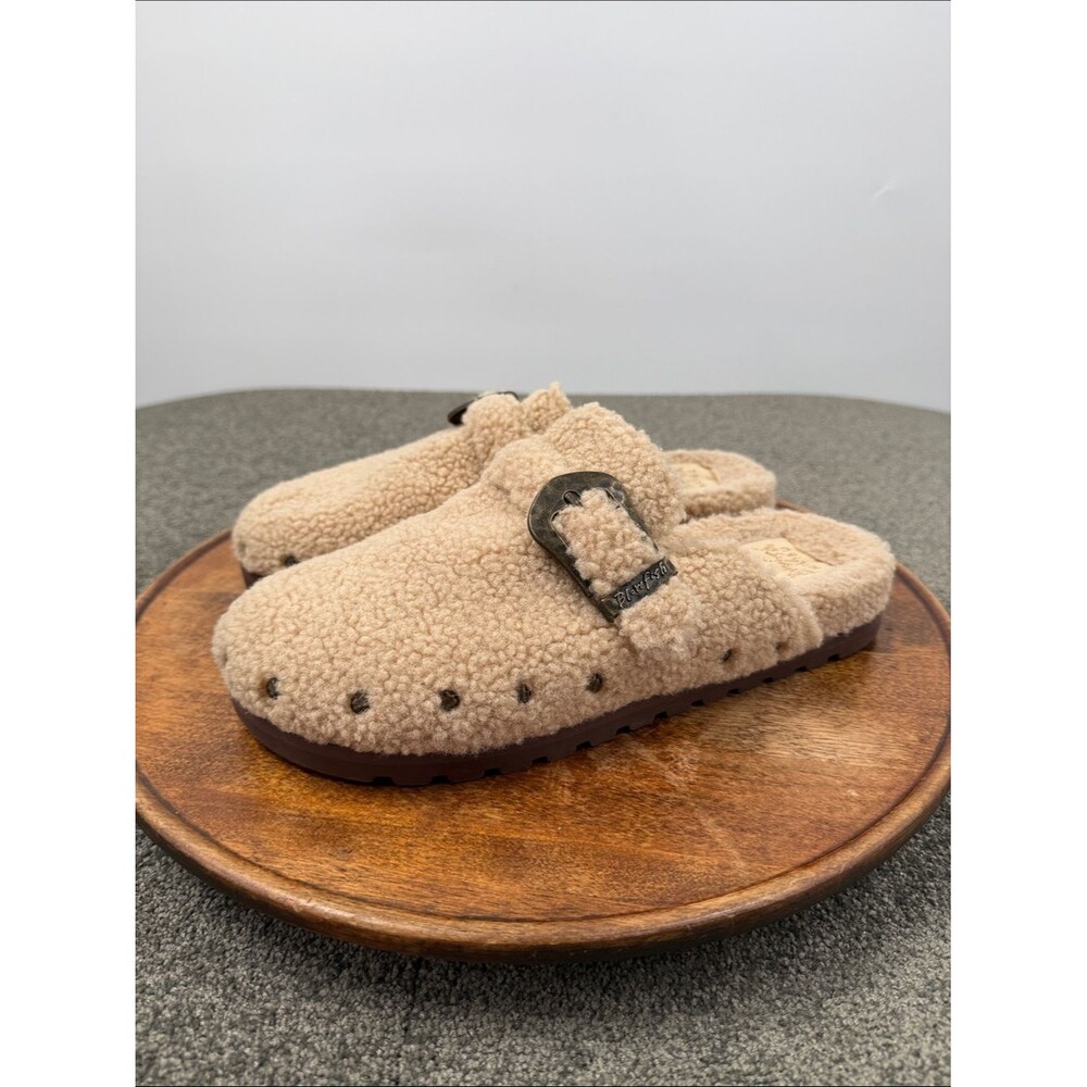 Blowfish Malibu Shoes Wm 11 Skylar Cozy Shearling Slip On Mule Clog Buckle